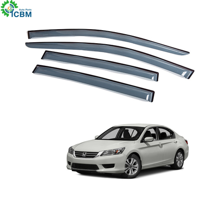 Universal PMMA Acrylic Car Auto Deflector Sun Visor Vent Sun Rain Guard Chrome Window Shade